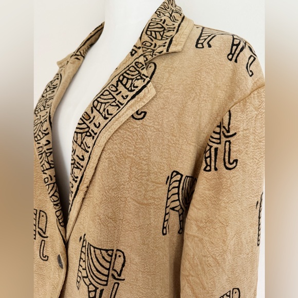 Elephant Print Fall Coat - Picture 2 of 5